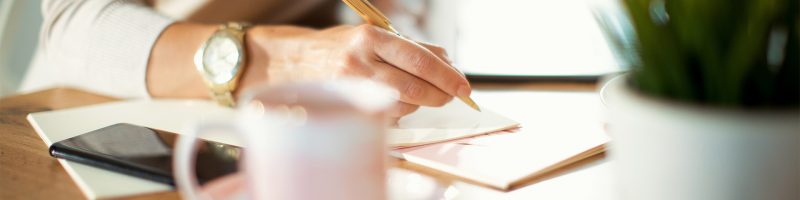 Young women working at home stock photo